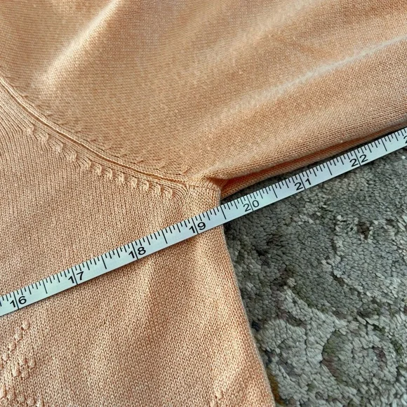 Orange Button-Up Cardigan with subtle pattern - Picture 6 of 7